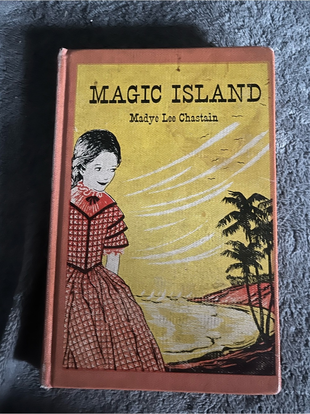 Magic Island by Madye Lee Chastain - Yellow & Coral Vintage Cover